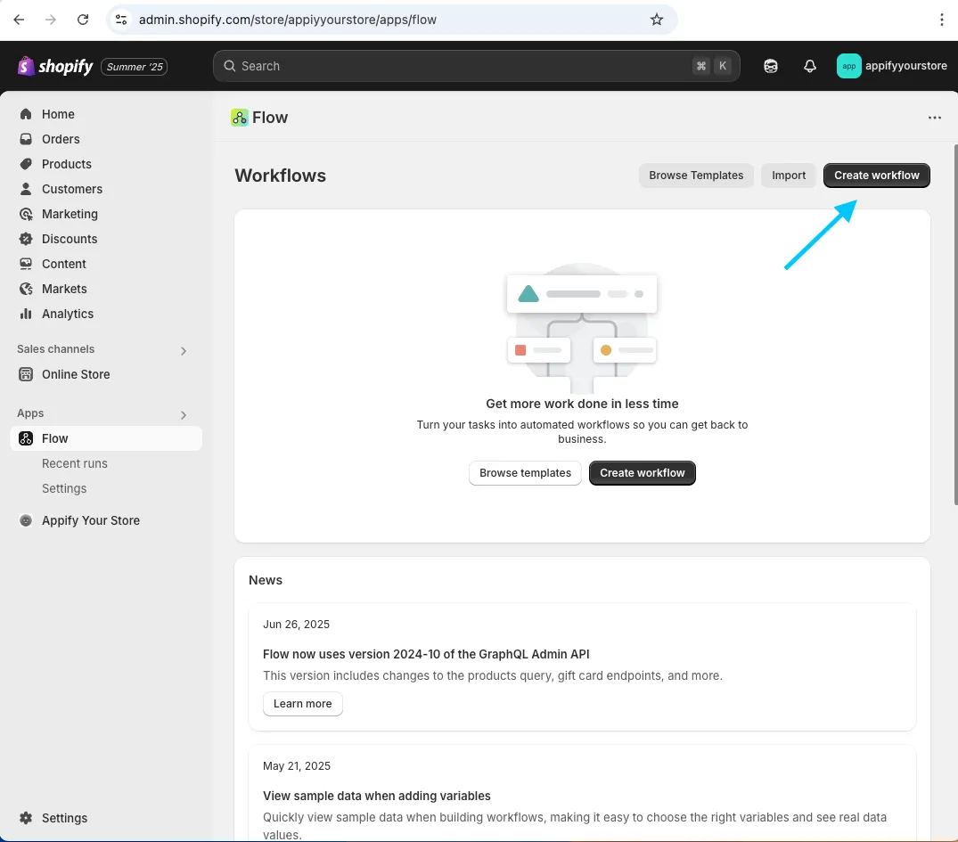 Create workflow