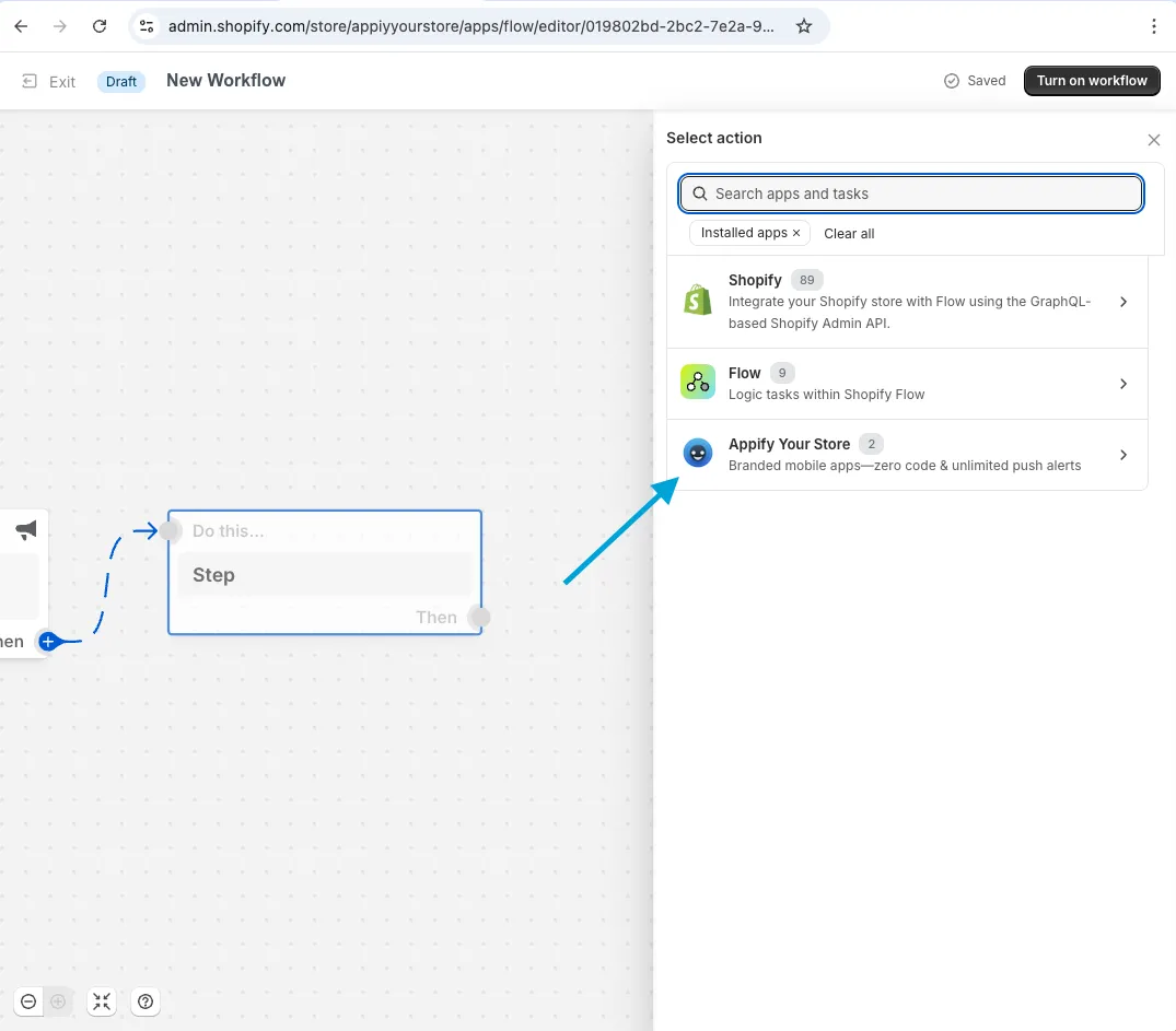Appify action